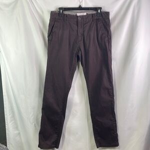 Eleven Paris burgundy flat front khakis: